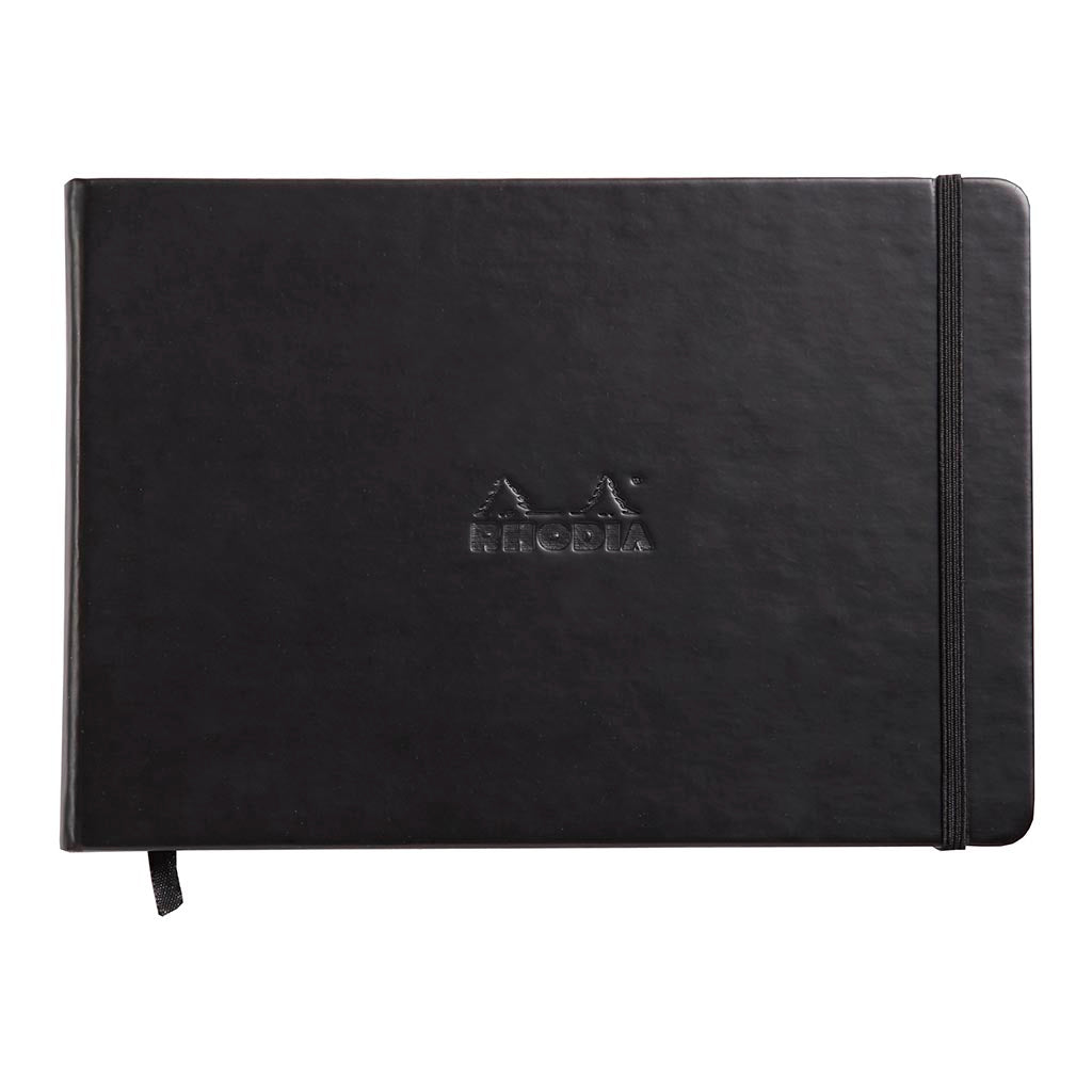 Rhodia Webnotebook Landscape A5 Lined Black - Cafe Supply
