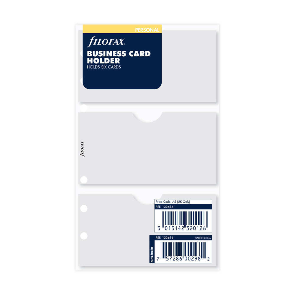 Filofax Personal Business Card Holder Refill - Cafe Supply