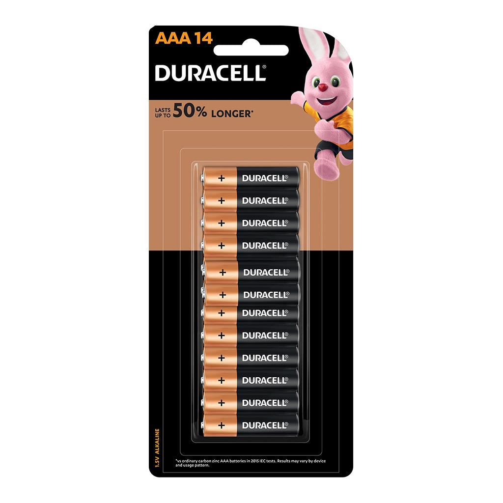 Duracell Coppertop Alkaline AAA Battery, Pack of 14 - Cafe Supply