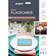 Avery Placecards 85x54mm 8up 5 Sheets Inkjet Laser - Cafe Supply