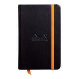 Rhodiarama Hardcover Notebook Pocket Lined Black - Cafe Supply