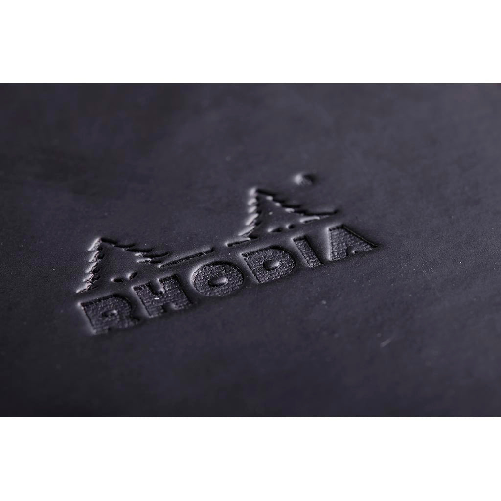 Rhodiarama Hardcover Notebook Pocket Lined Black - Cafe Supply
