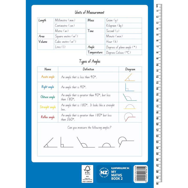 Warwick My Maths Book 2 7mm Quad 64 Page - Cafe Supply
