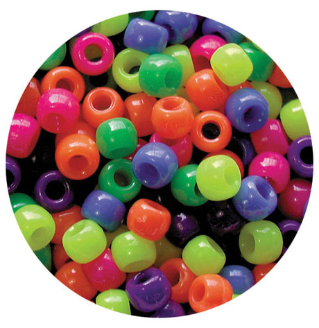 EC Beads Pony 1600 Piece Neon - Cafe Supply