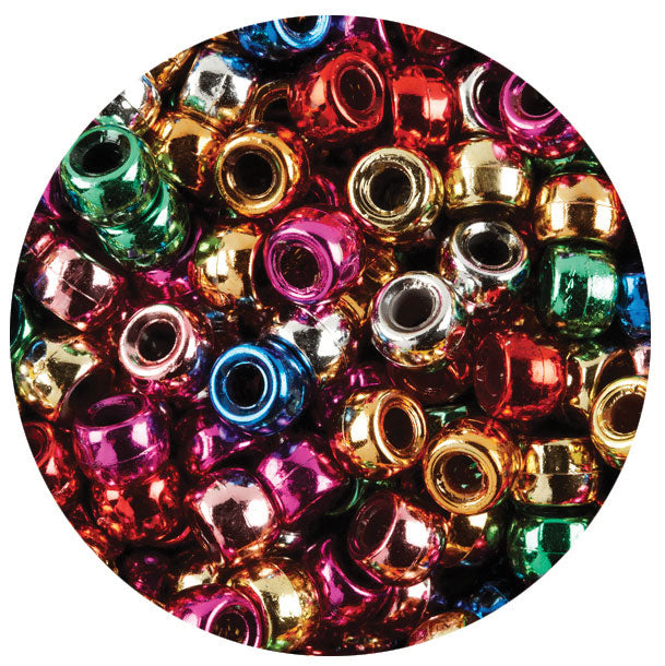 EC Beads Pony Metallic 1000 Piece Assorted - Cafe Supply