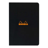 Rhodia Classic Notebook Stapled A4 Lined Black - Cafe Supply