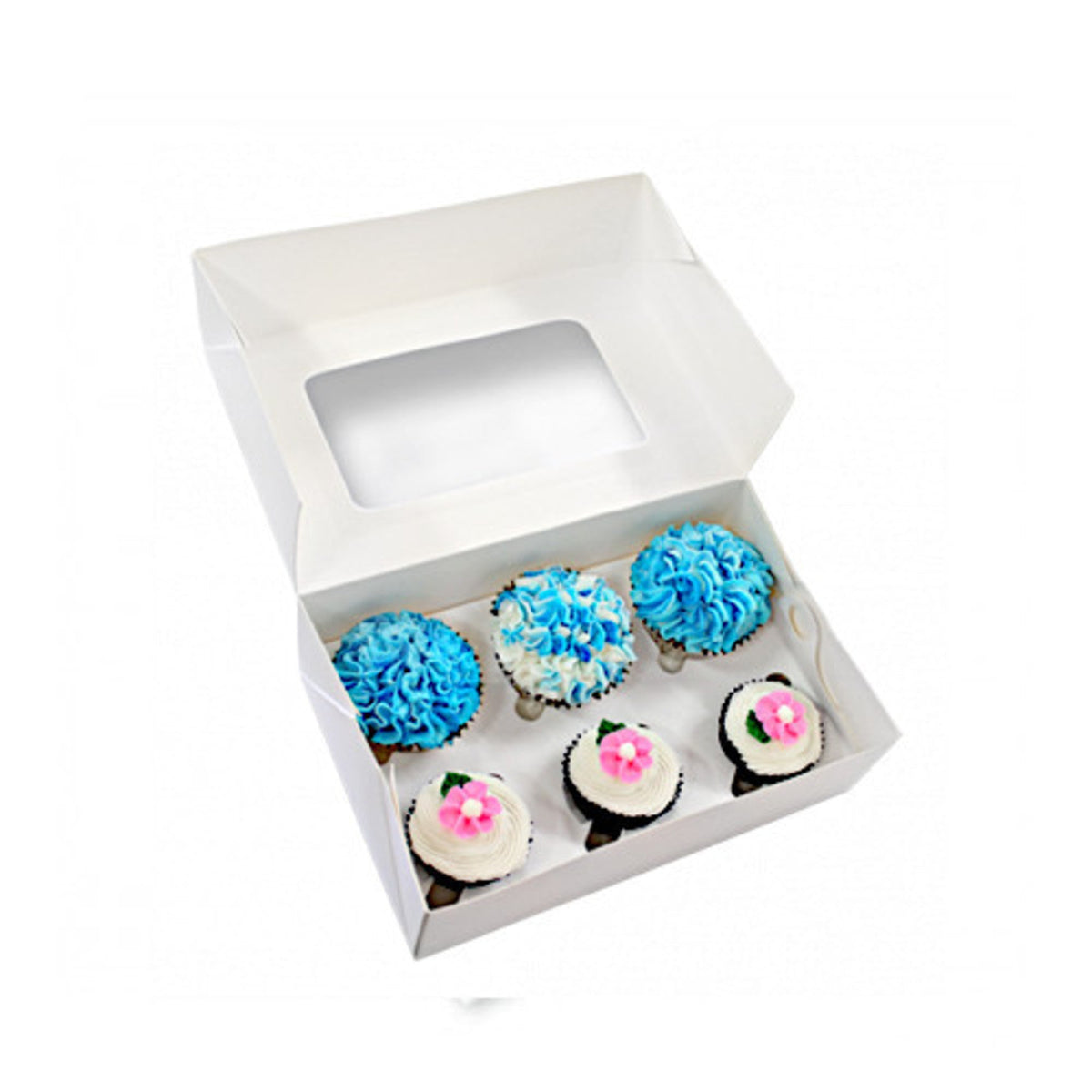 Cupcake Cake Box with Insert (6 cup) - Cafe Supply