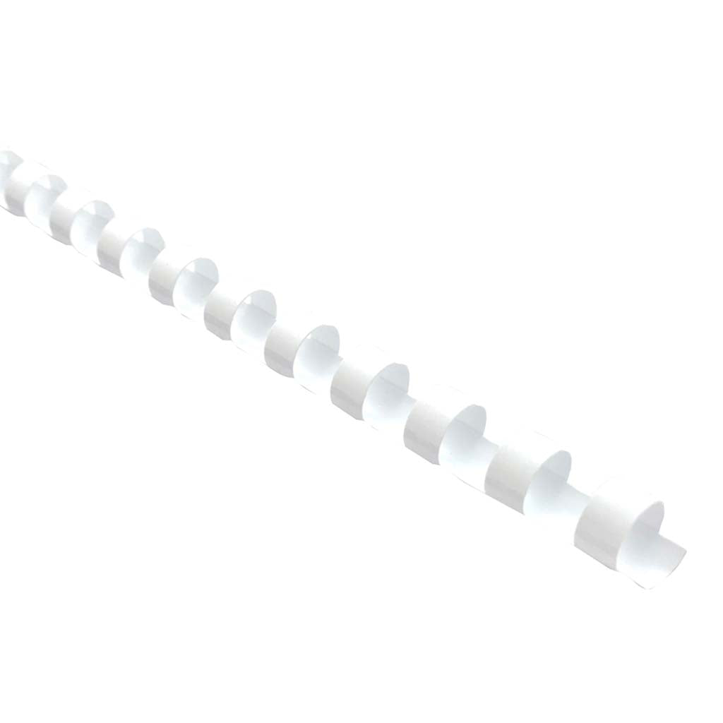 Icon Binding Coil Plastic 20mm White, Pack of 100 - Cafe Supply