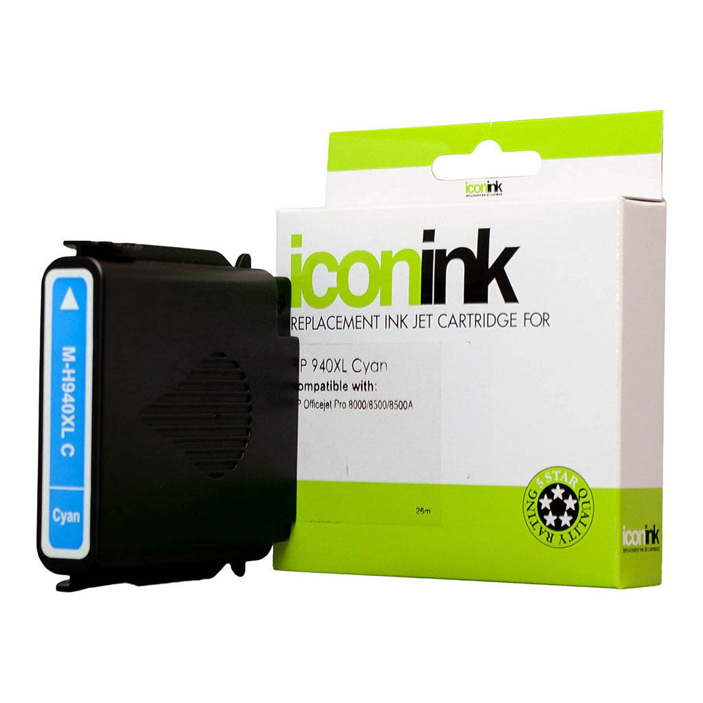 Icon Compatible HP 940 Cyan XL Ink Cartridge (C4907AA) - Cafe Supply