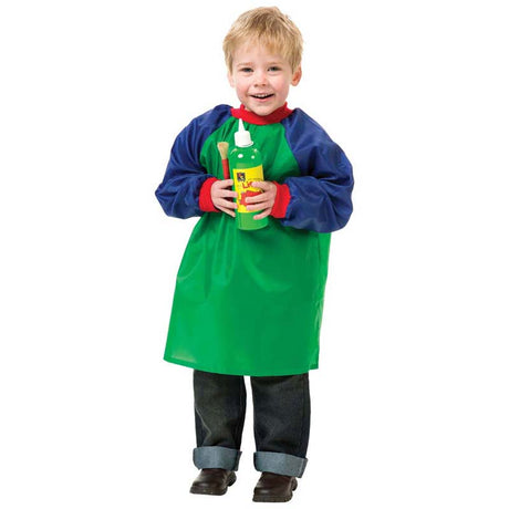 EC Smock Toddler 2-4 Year Green and Blue - Cafe Supply