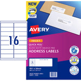 Avery Label J8162-25 Inkjet 16up 25 Sheets - Cafe Supply