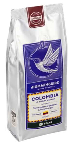 Hummingbird Fair Trade Organic Fresh Harvest Colombia Whole Beans Coffee 200g - Cafe Supply