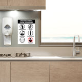 Avery Pre-Printed Self-Adhesive Sign Prevent Germs from Spreading A4 1up 5 Sheets - Cafe Supply