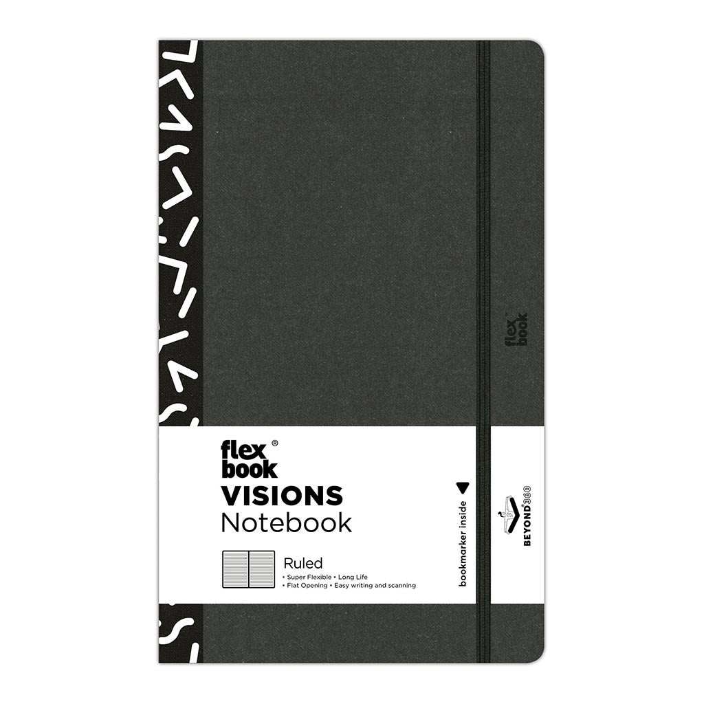 Flexbook Visions Notebook Medium Ruled Black - Cafe Supply