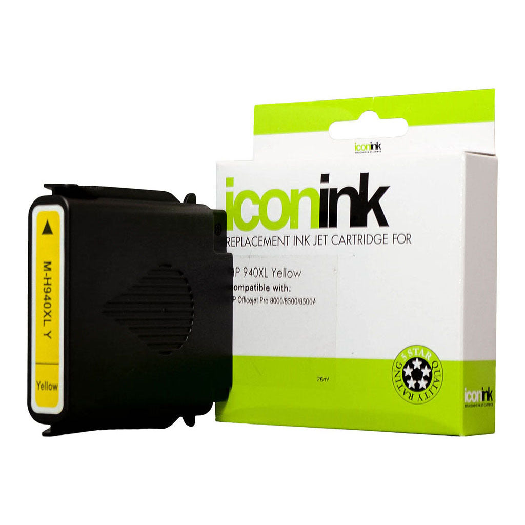 Icon Compatible HP 940 Yellow XL Ink Cartridge (C4909AA) - Cafe Supply