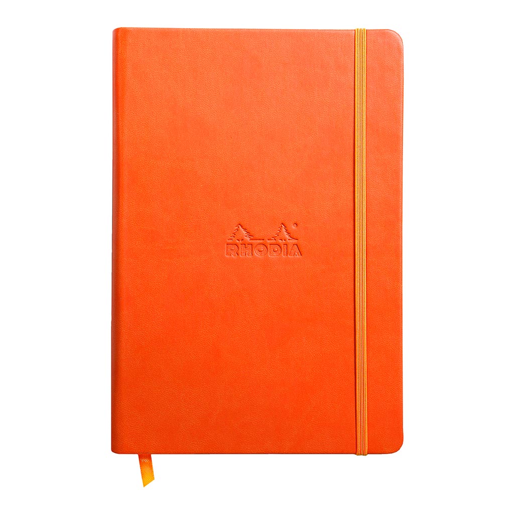 Rhodiarama Hardcover Notebook A5 Lined Tangerine - Cafe Supply
