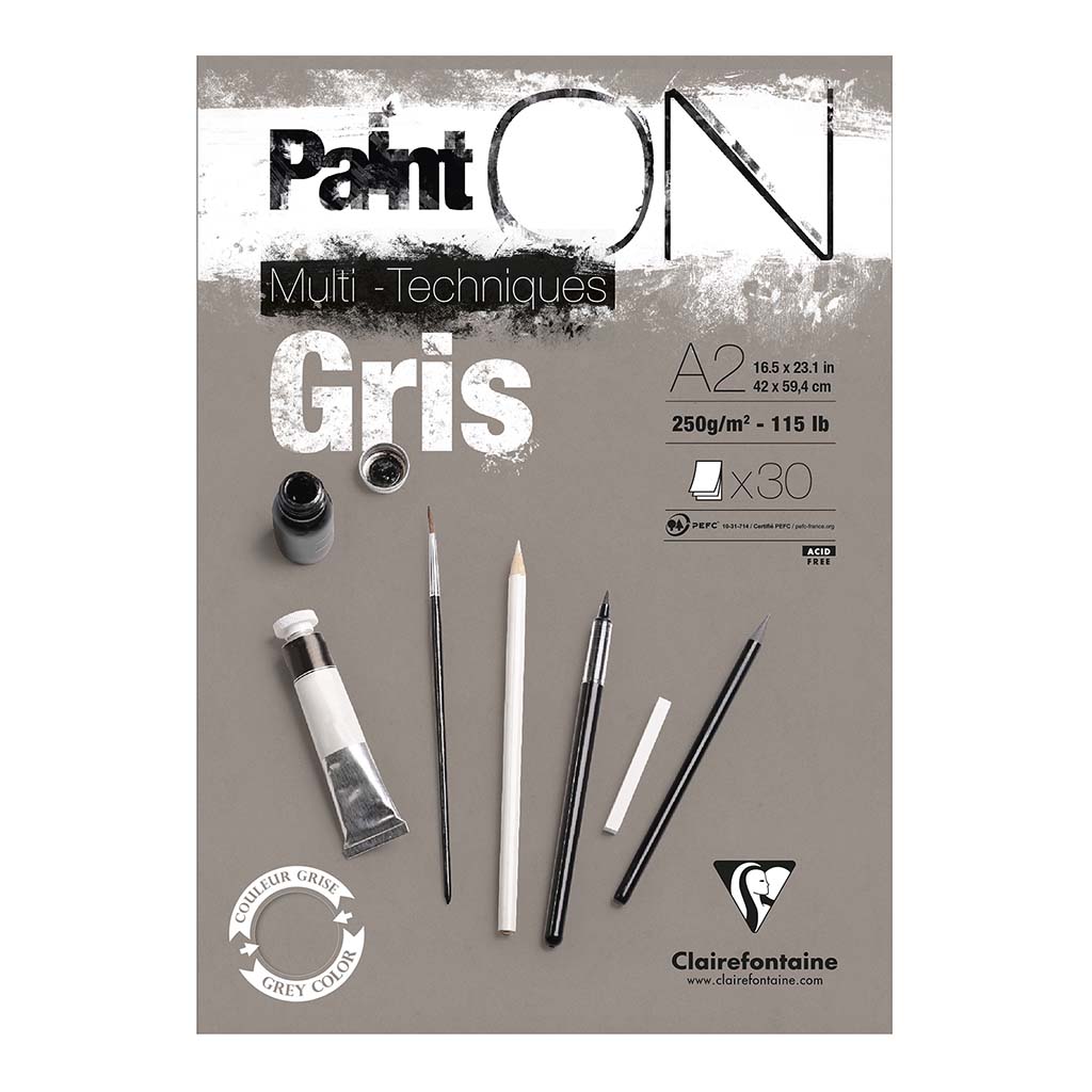 PaintON Pad Grey A2 30sh - Cafe Supply