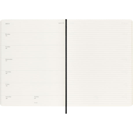 Moleskine Diary 12 Month Weekly + Notes SC XL Black - Cafe Supply
