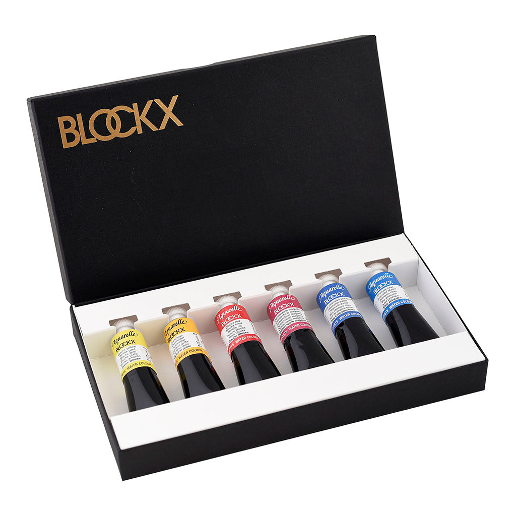 BLOCKX Watercolour Tube 15ml 6 Set Primary Colours - Cafe Supply