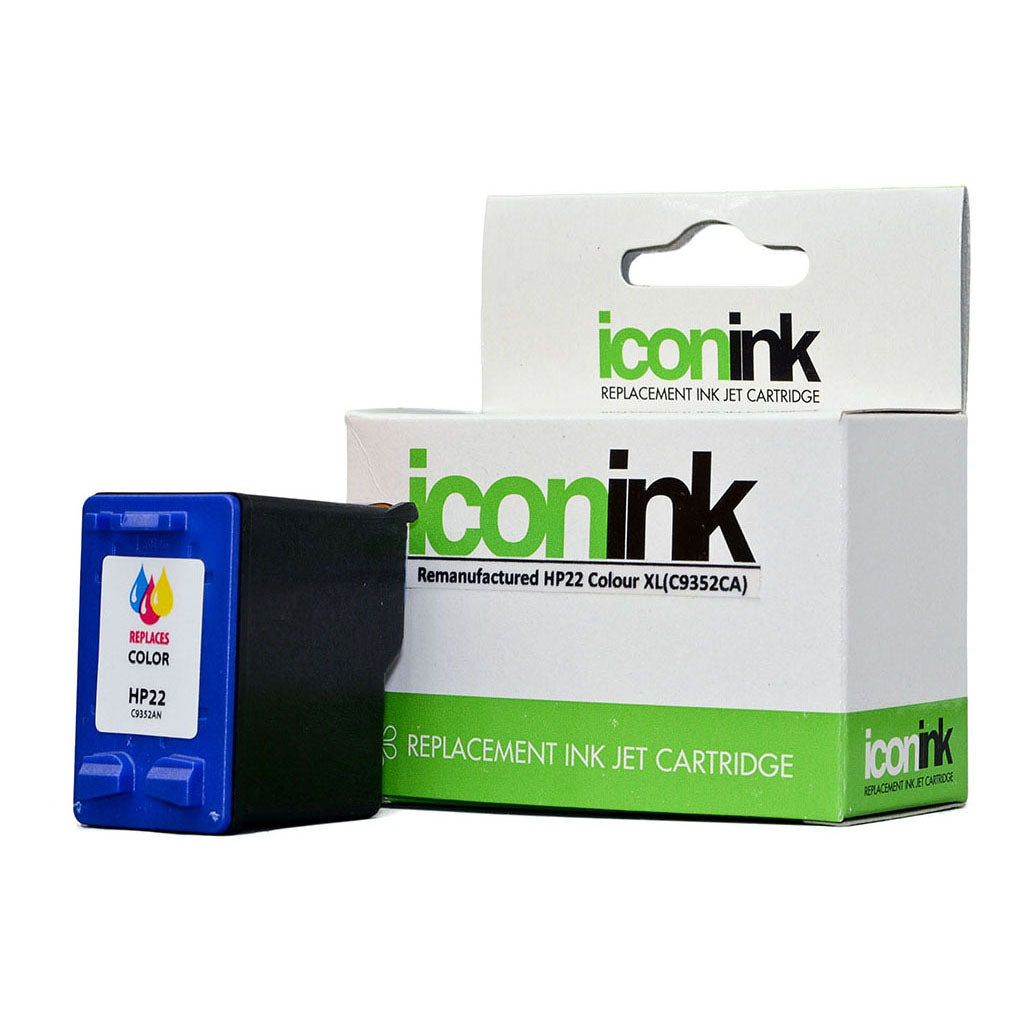 Icon Remanufactured HP 22 Colour XL Ink Cartridge (C9352CA) - Cafe Supply