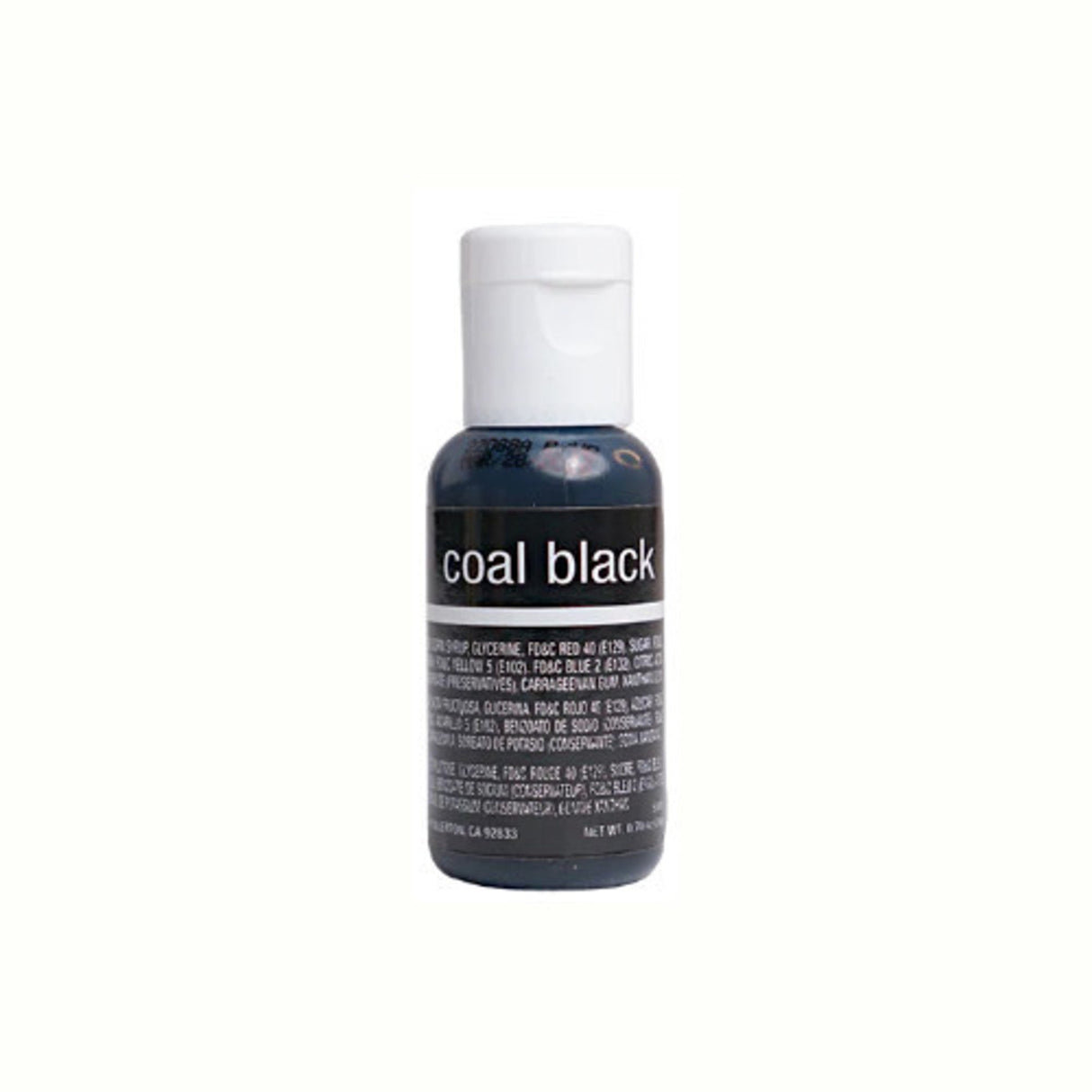 Chefmaster Liqua Gel Coal Black .70oz Bottle - Cafe Supply