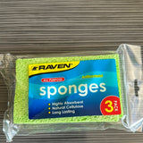 Raven All purpose antibacterial sponges 3 pack