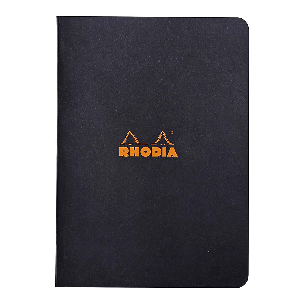 Rhodia Classic Notebook Stapled A5 Lined Black - Cafe Supply