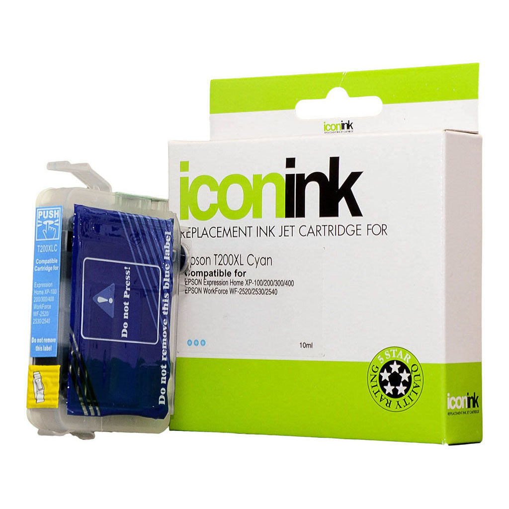 Icon Compatible Epson 200XL C13T201292 Cyan Ink Cartridge - Cafe Supply
