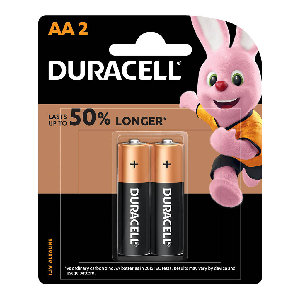 Duracell Coppertop Alkaline AA Battery, Pack of 2 - Cafe Supply