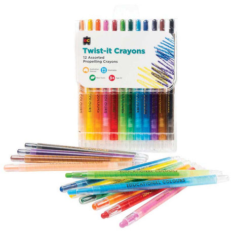 EC Crayons Twist-It 12 Pack - Cafe Supply