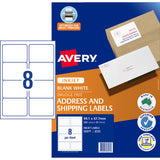 Avery Label J8165-25 Inkjet 8up 25 Sheets 99x67mm - Cafe Supply