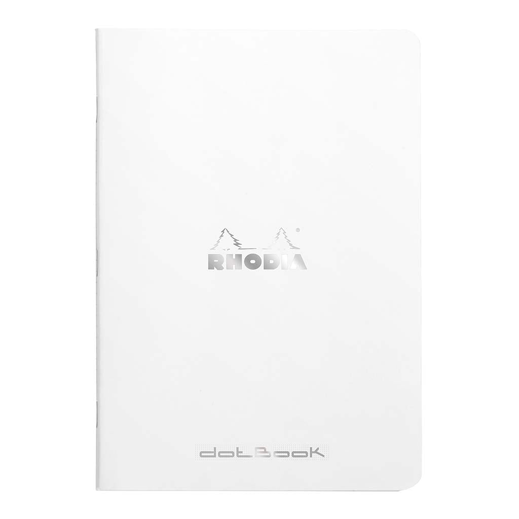 Rhodia Classic Notebook Stapled A5 Dotted White - Cafe Supply