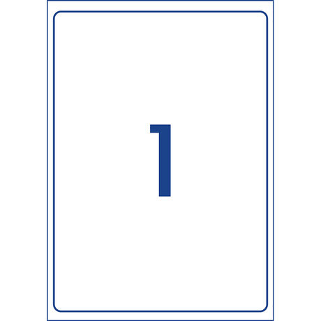 Avery Label J8167-50 Inkjet 1up 50 Sheets 199x289mm - Cafe Supply