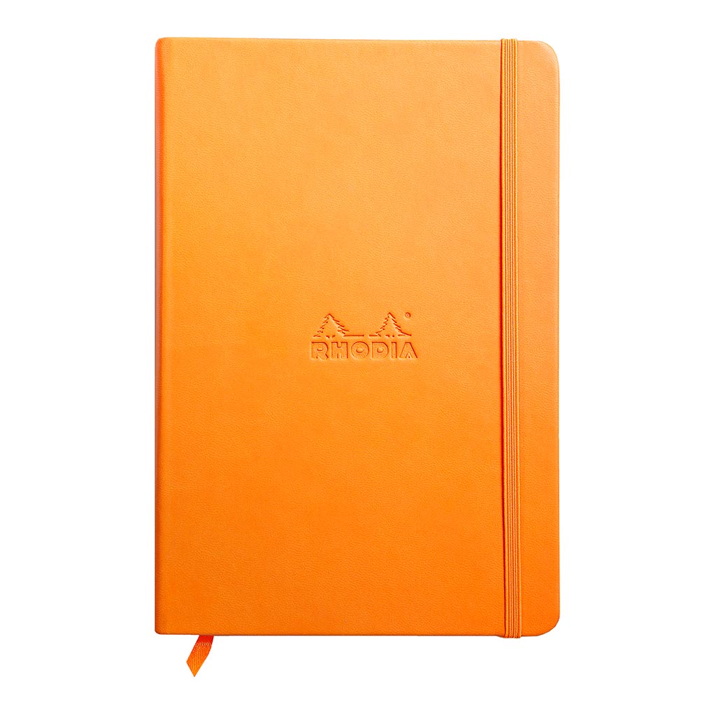 Rhodiarama Hardcover Notebook A5 Lined Orange - Cafe Supply