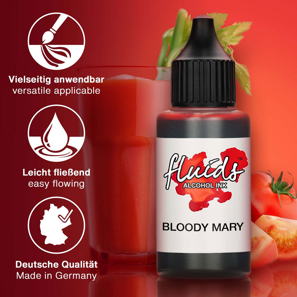 Octopus Fluids Alcohol Ink Bloody Mary Red 30ml - Cafe Supply