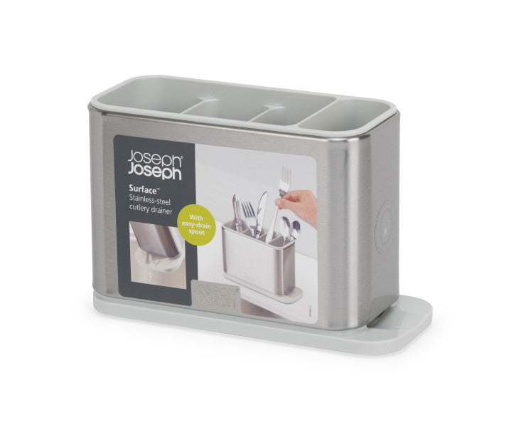 Joseph Joseph Surface Cutlery Drainer Stainless Steel - Stone