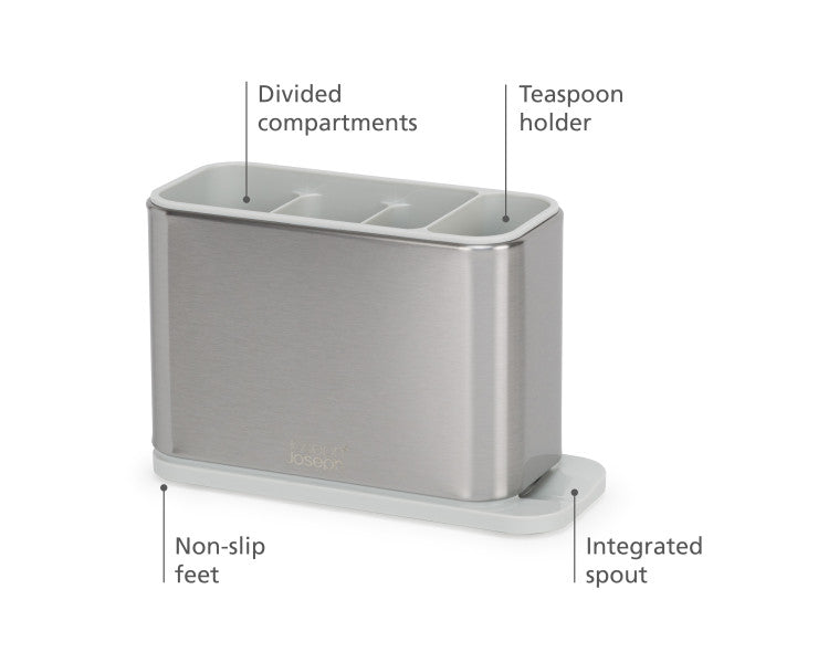 Joseph Joseph Surface Cutlery Drainer Stainless Steel - Stone