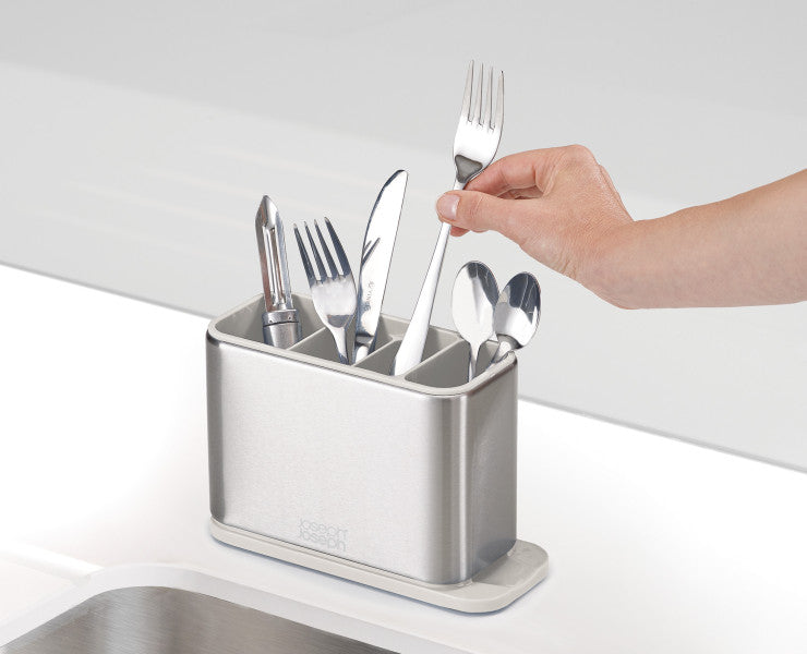 Joseph Joseph Surface Cutlery Drainer Stainless Steel - Stone