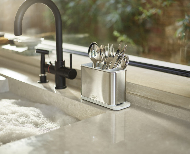 Joseph Joseph Surface Cutlery Drainer Stainless Steel - Stone