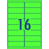 Avery Shipping Label L7162FG Fluoro Green 99.1x34mm 16up 25 Sheets Laser - Cafe Supply