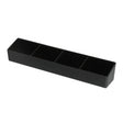 4 Comp Melamine Sachet Holder - Black - Cafe Supply