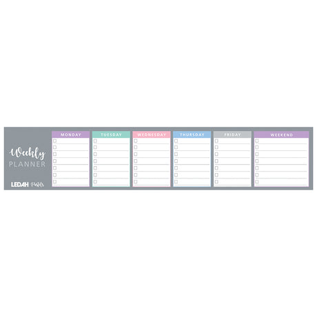 Ledah Pastels Weekly Keyboard Planner Pad 60 Sheets - Cafe Supply