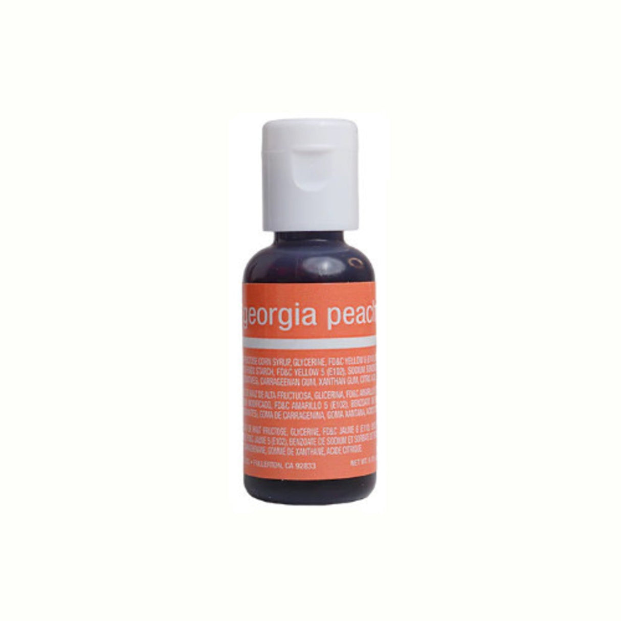 Chefmaster Liqua Gel Georgia Peach .70oz bottle - Cafe Supply