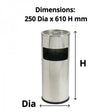 10L Lobby Bin with Ashtray - Cafe Supply
