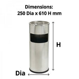 10L Lobby Bin with Ashtray - Cafe Supply