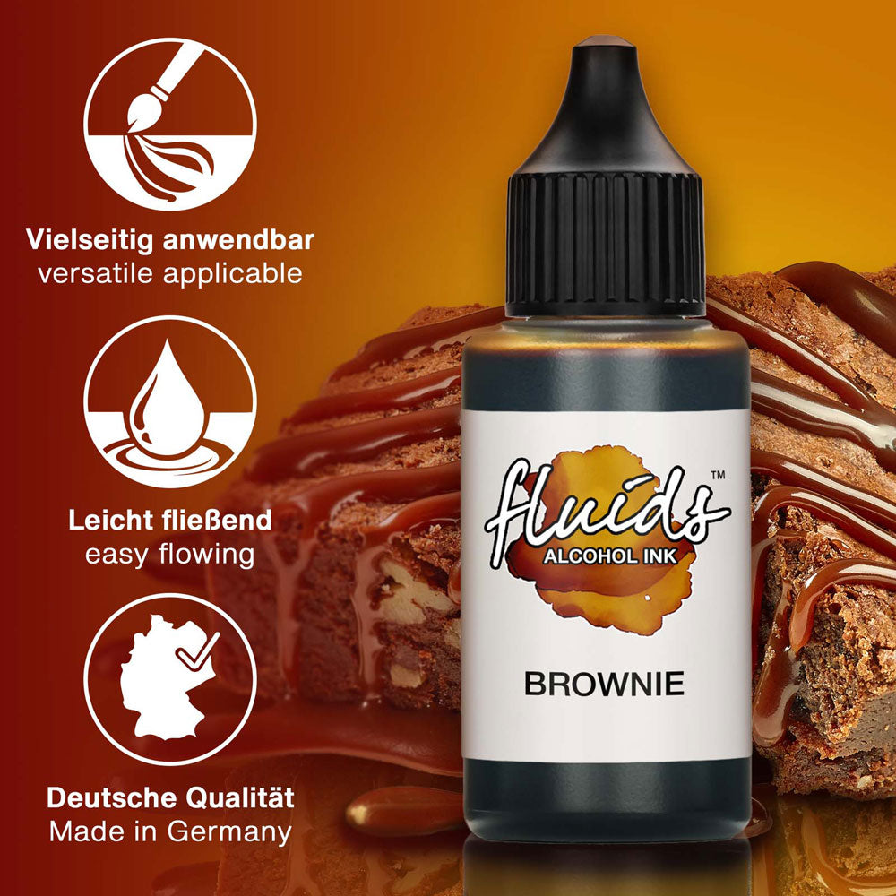 Octopus Fluids Alcohol Ink Brownie Brown 30ml - Cafe Supply