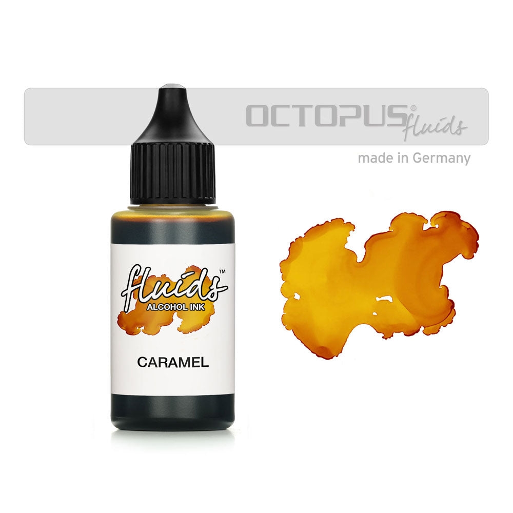 Octopus Fluids Alcohol Ink Caramel Brown 30ml - Cafe Supply