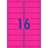 Avery Shipping Label L7162FP Fluoro Pink Laser 99.1x34mm 16up 25 Sheets - Cafe Supply
