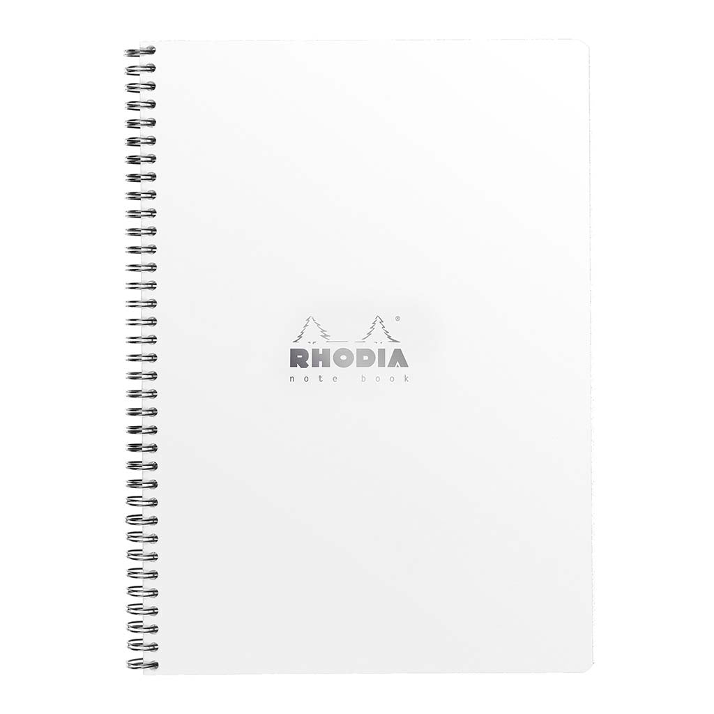 Rhodia Classic Notebook Spiral A4+ Grid White - Cafe Supply