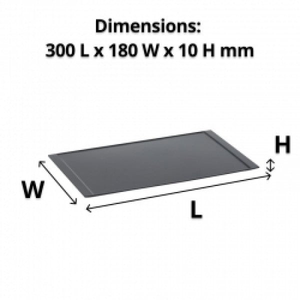 Black Melamine Amenity Tray 300L x 180mm - Cafe Supply